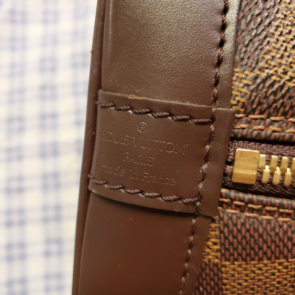 Louis Vuitton Alma PM Handbag Damiere Ebene Brown Canvas Bag N51131 - VGC - Picture 9 of 16